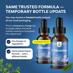 Natures Craft L-Theanine Drops dropper in use for study.