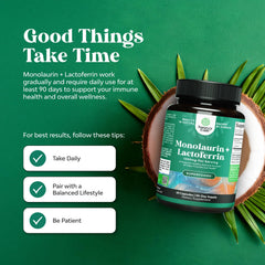 Natures Craft lactoferrin capsules close-up for daily gut balance