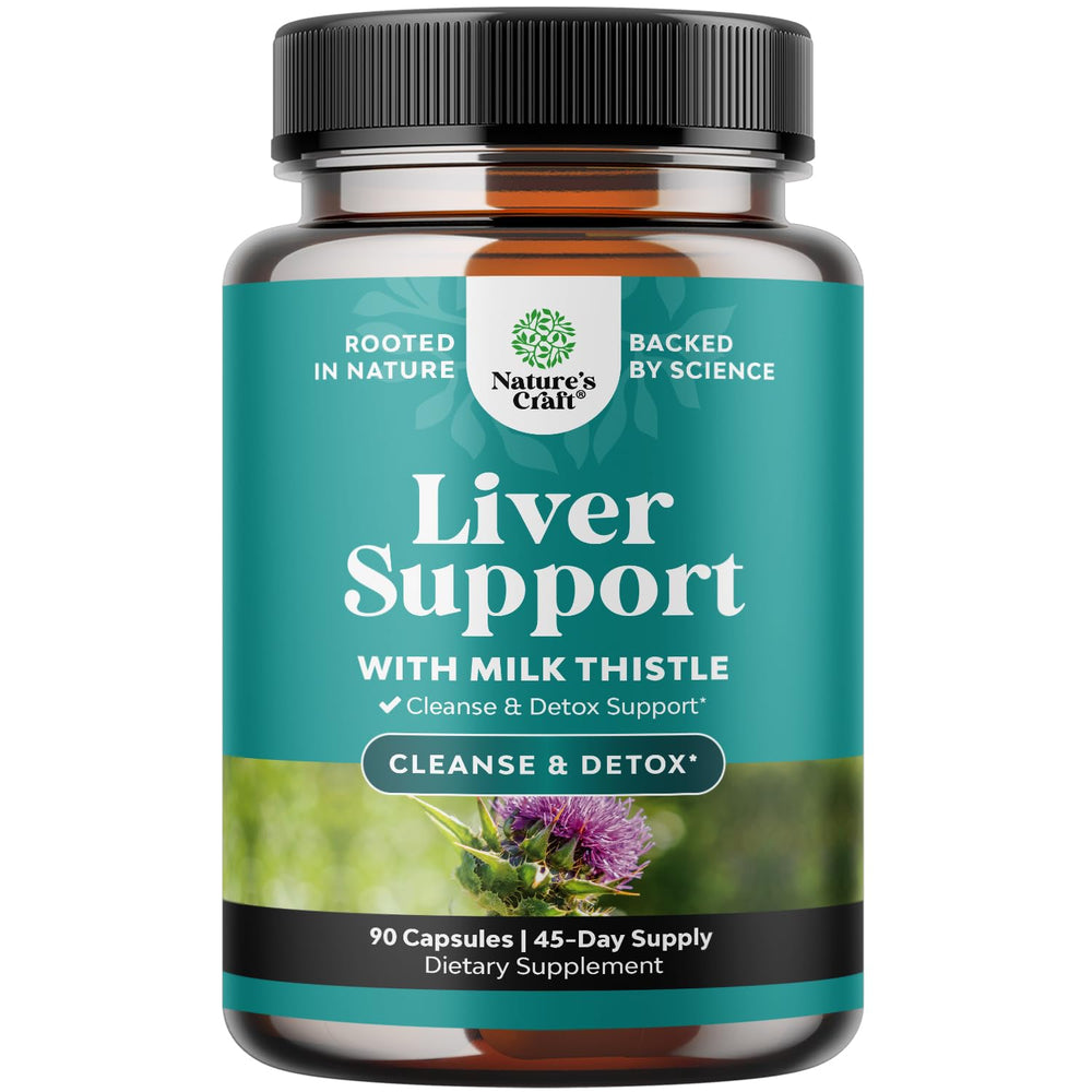 Natures Craft Liver Cleanse bottle showing milk thistle for daily support