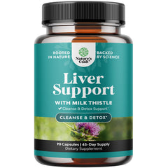 Natures Craft Liver Cleanse bottle showing milk thistle for daily support