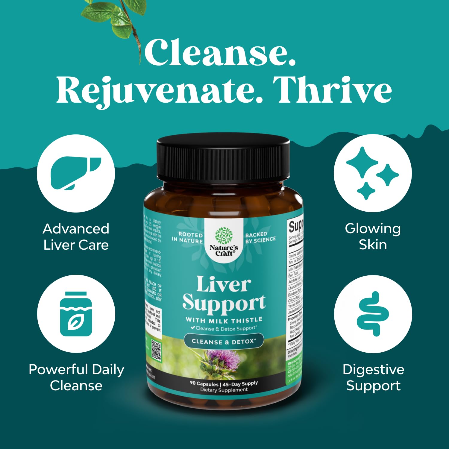 Natures Craft Liver Cleanse with dandelion root supports cleansing