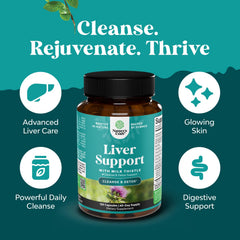 Natures Craft Liver Cleanse ingredients panel features milk thistle and dandelion blends.