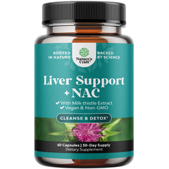 Natures Craft liver support bottle with NAC capsules for detox-friendly care