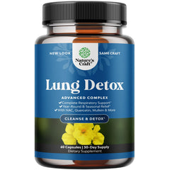 Natures Craft Lung Detox bottle label with clear branding and dosage guidance