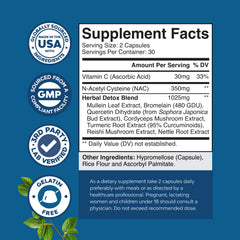 Natures Craft Lung Detox mullein leaf ingredients with earthy profile