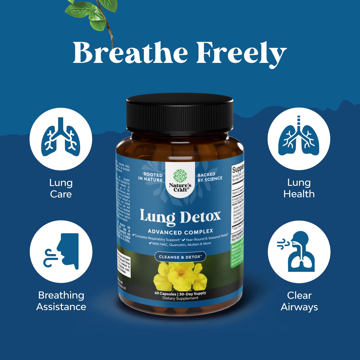 Natures Craft Lung Detox tea alternative presented as a daily herbal option