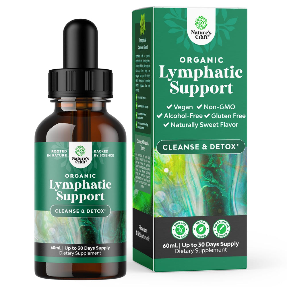 Natures Craft lymphatic drops bottle ready for daily wellness routine.