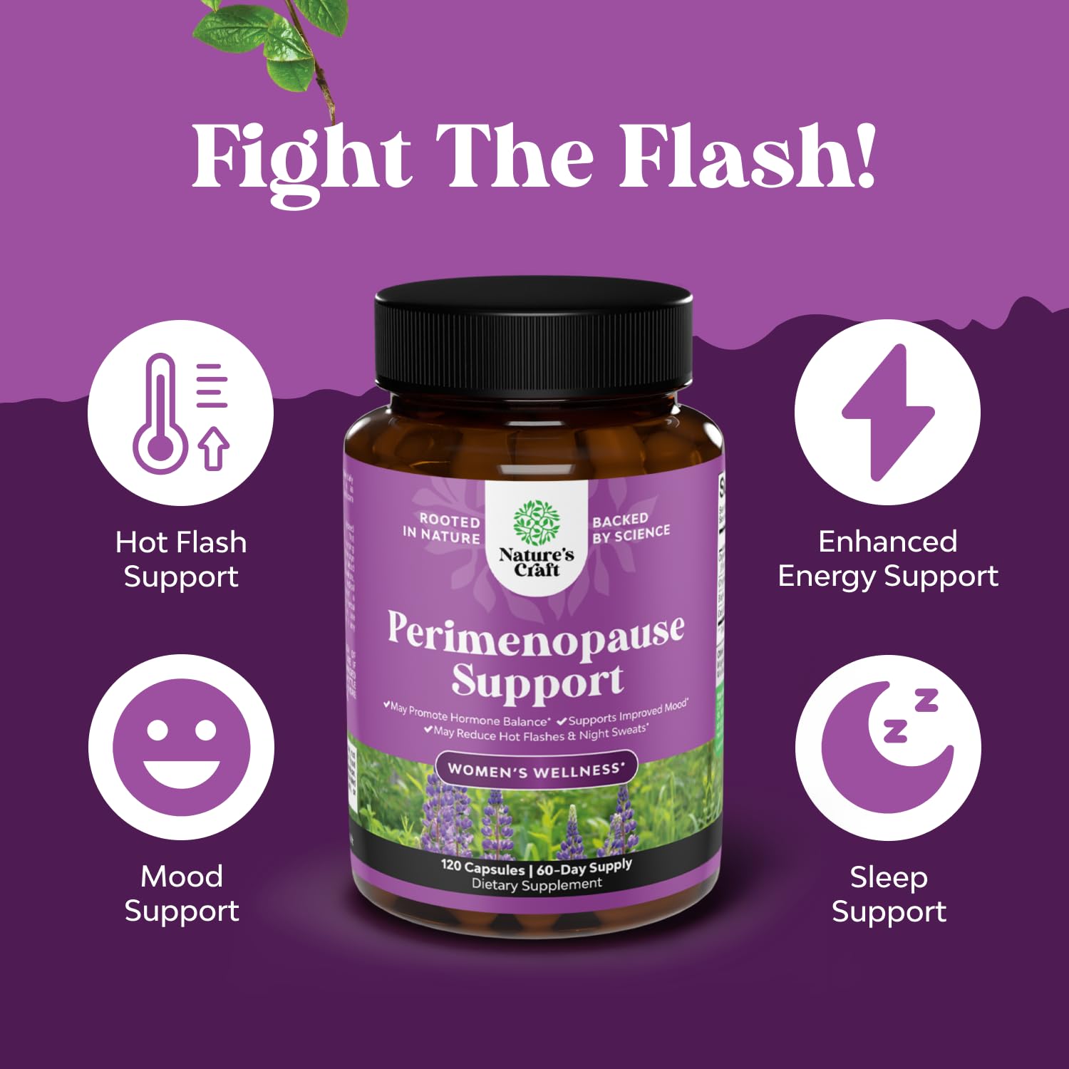 Nature's Craft maca root capsules highlight natural energy support and gentle balance.