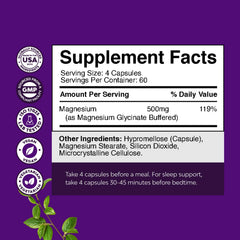 Natures Craft magnesium glycinate capsules close-up showing smooth texture.