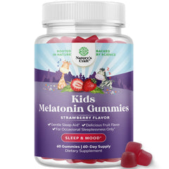 Nature's Craft kids melatonin gummies jar for bedtime support and tasty routine.