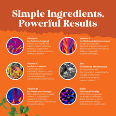 Ingredients listing for Natures Craft gummies with zinc and vitamins.