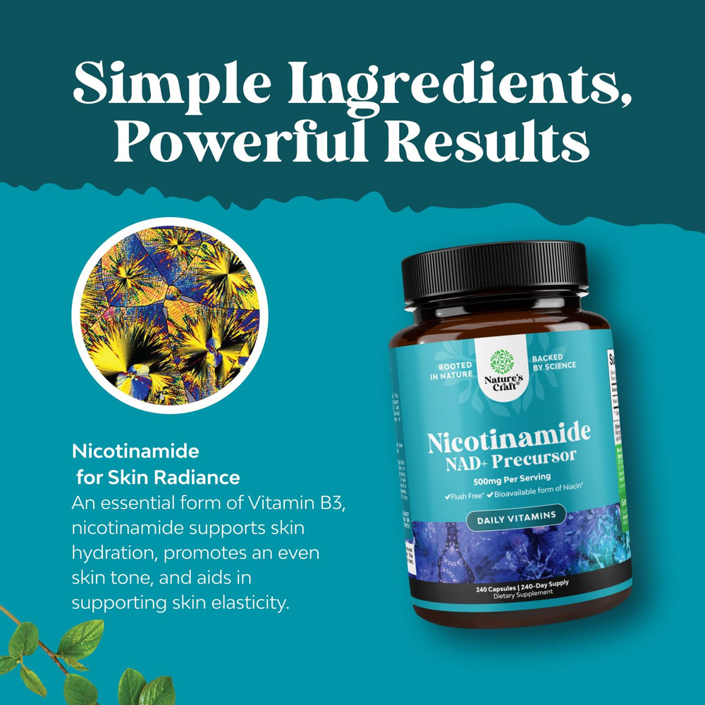 Natures Craft Niacinamide boosts potential brain focus and energy support.