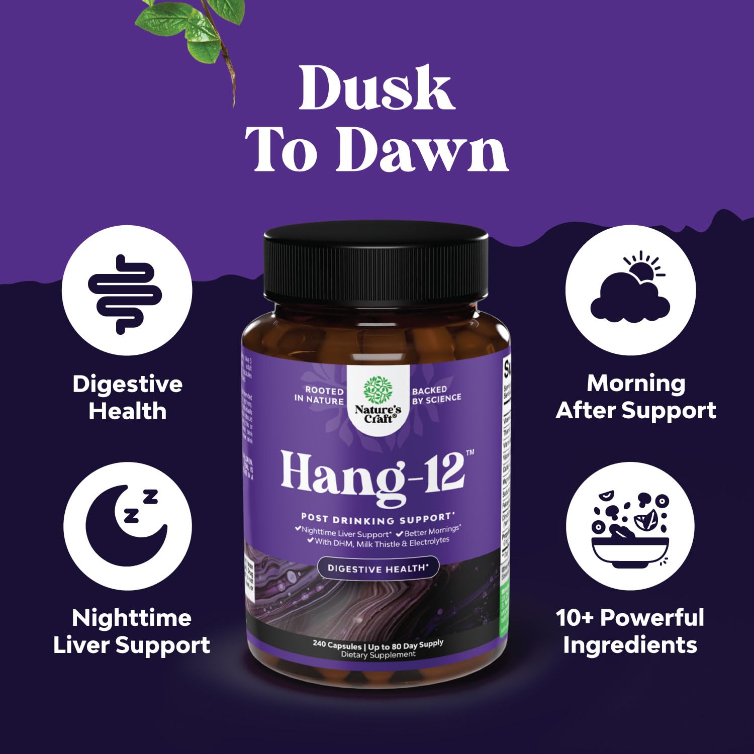 Nature's Craft DHM milk thistle blend emphasizes detox and liver health support.