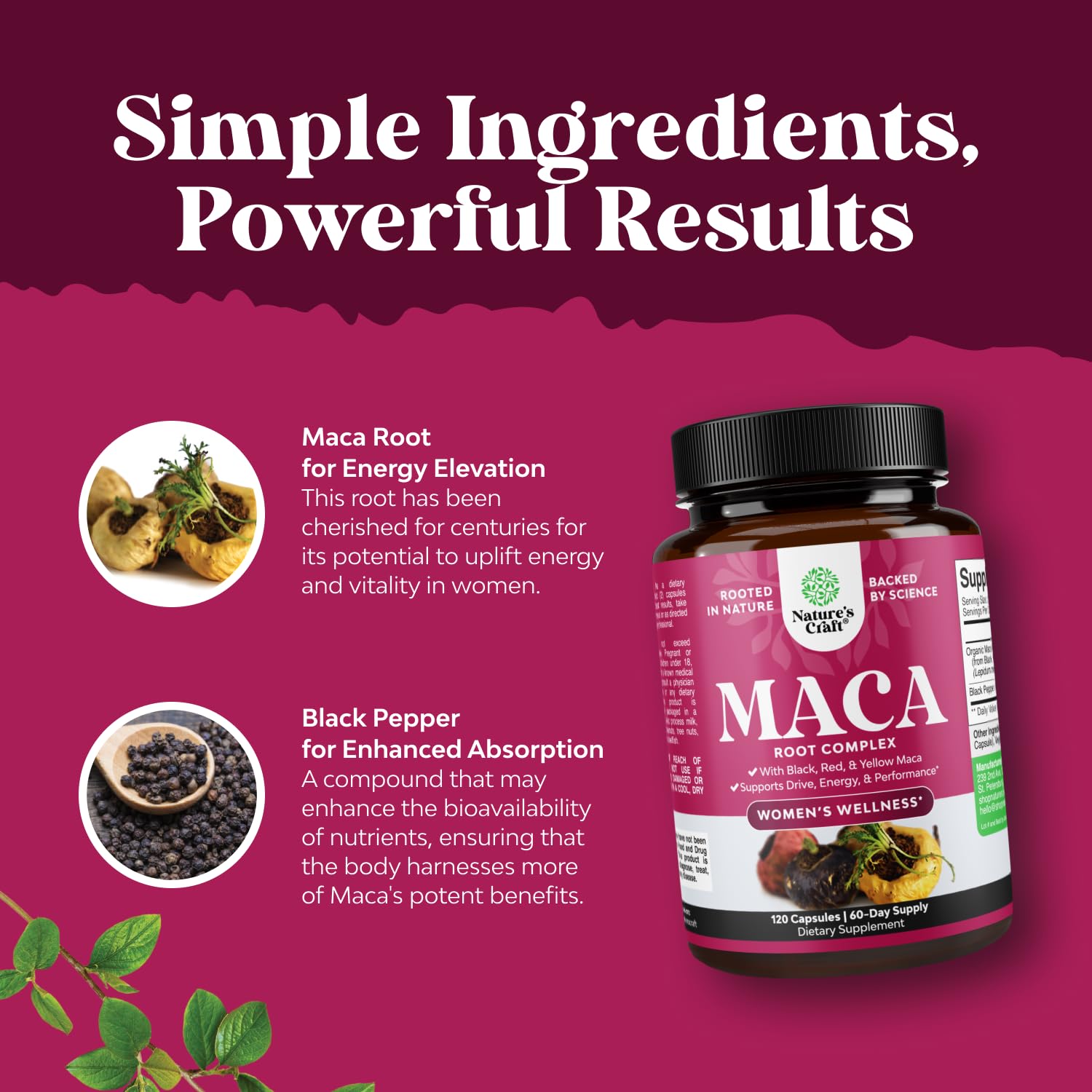 Natures Craft non-GMO certification seal on box reinforces product integrity.