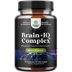 Natures Craft memory supplement bottle with capsules suggesting focused mental energy.