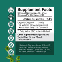 Natures Craft Organic Oregano Oil Drops being poured for easy daily dosing.