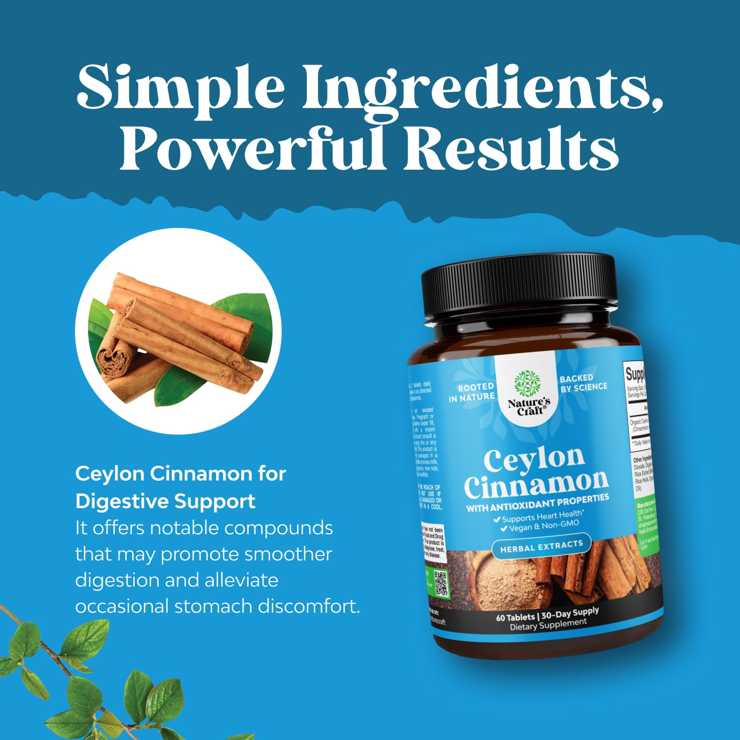 Natures Craft Cinnamon tablets in a daily-use-scene for morning wellness