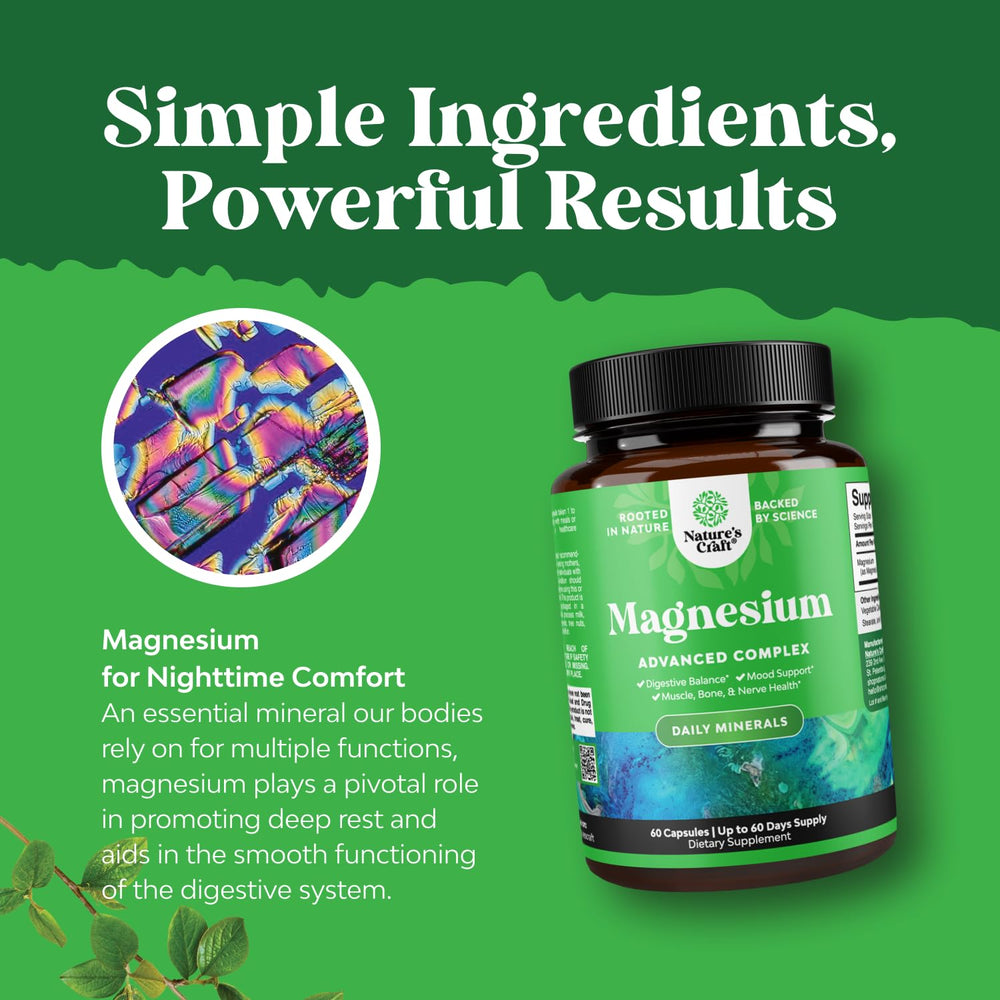 Natures Craft oxide 500mg capsule for muscle comfort and digestion support.