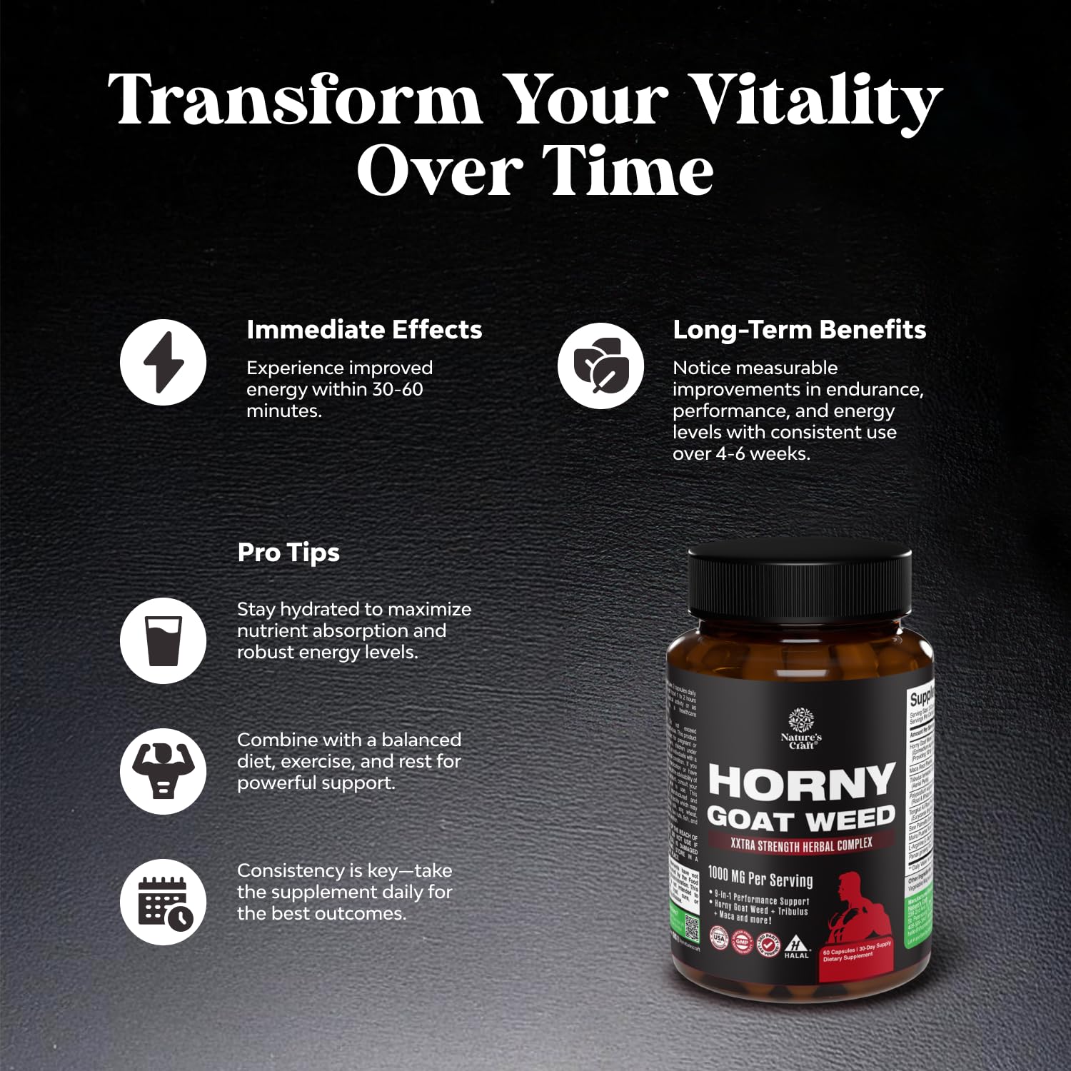 Panax Ginseng extract bottle showcasing key energizing components