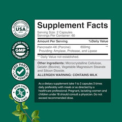 Natures Craft pancreatin bottle pour shot for simple dosing
