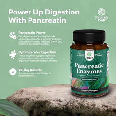 Natures Craft pancreatin packaging front with 120 count