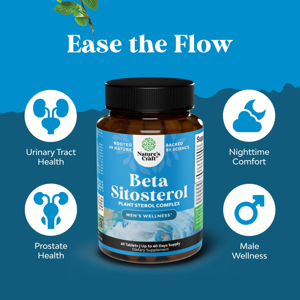 Close-up of Natures Craft Plant Sterols Complex capsules highlighting 500 mg beta sitosterol
