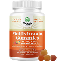 Natures Craft potent daily multivitamin gummies bottle-front for daily energy and immune support