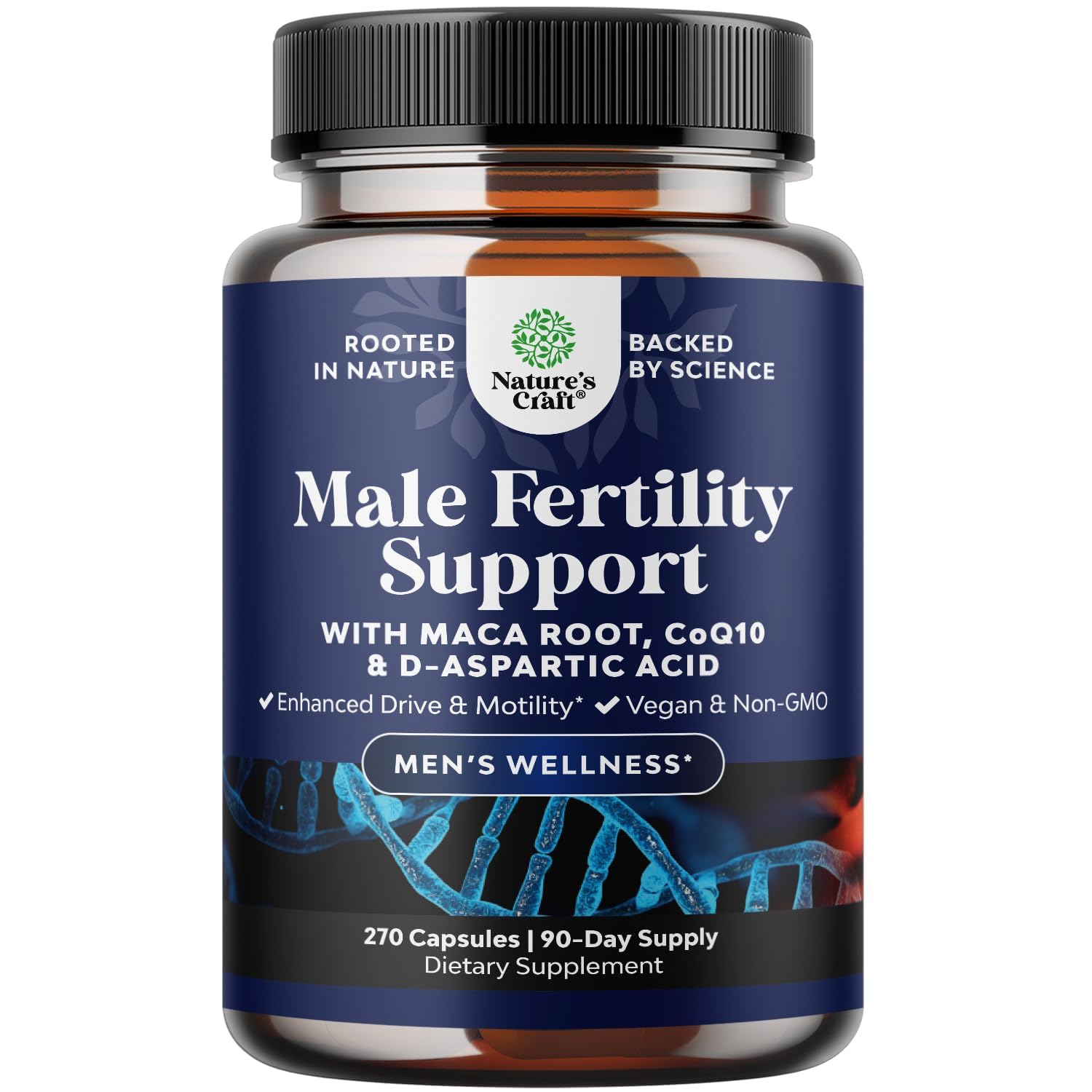 Nature's Craft Pre Conception bottle supports male fertility readiness and routine supplementation
