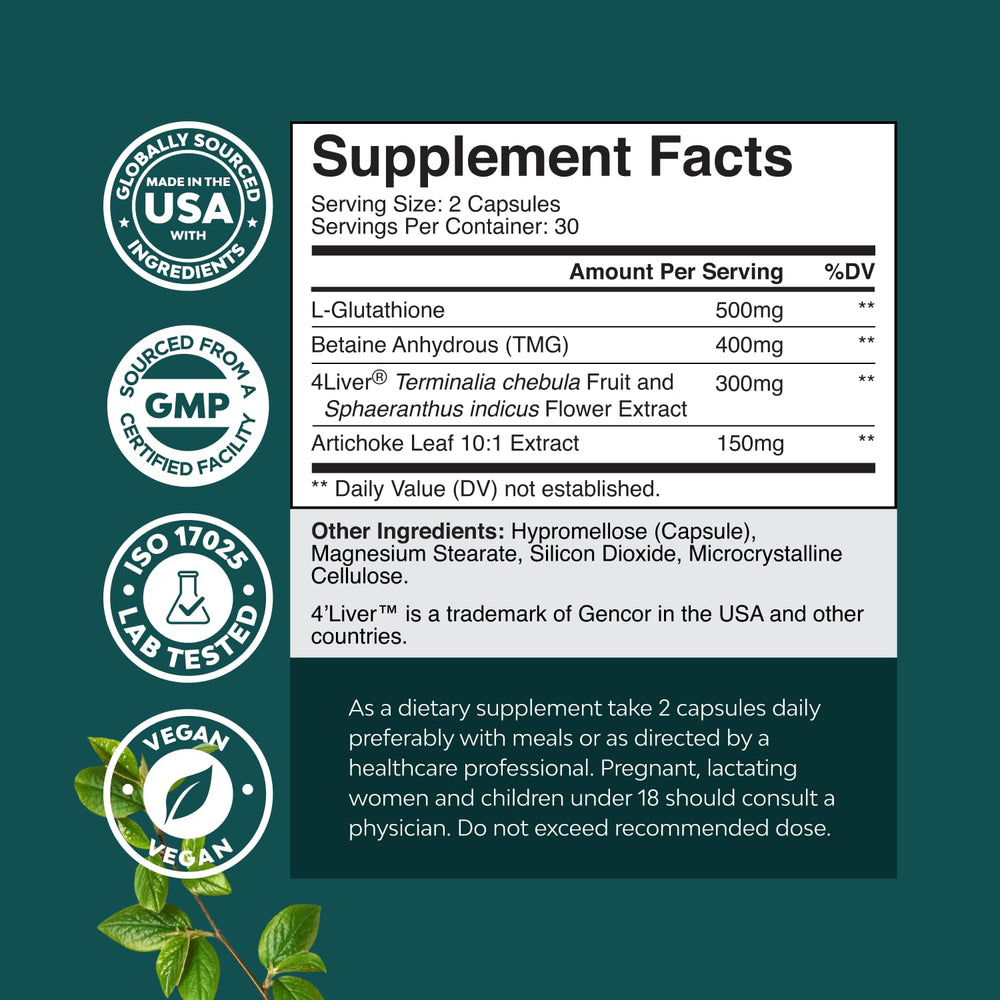 Nature's Craft Pro Liver Support bottle back with usage guidance