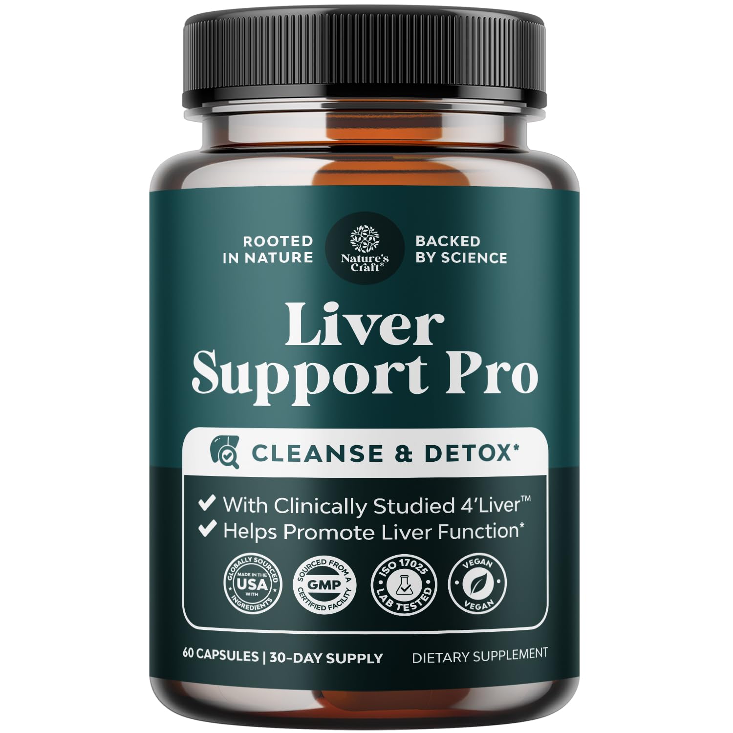 Nature's Craft Pro Liver Support bottle front for daily wellness