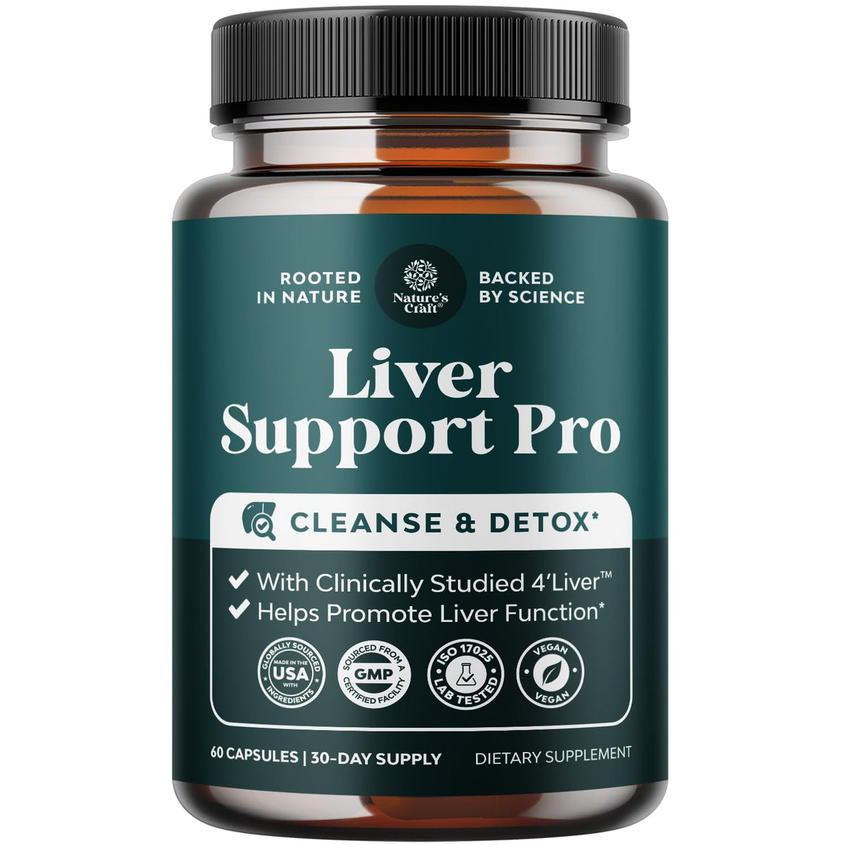 Nature's Craft Pro Liver Support bottle front for daily wellness