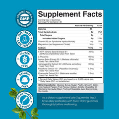 Natures Craft Pure Calm gummies close-up highlighting high absorption magnesium citrate.