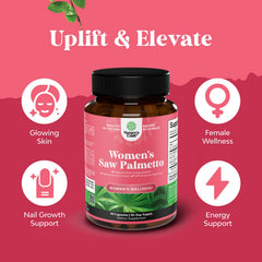 Nature's Craft pure saw palmetto extract capsules closeup shows clean, quality capsules