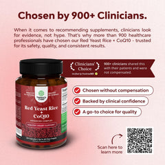 Nature's Craft Red Yeast Rice with CoQ10 label close-up highlighting ingredients