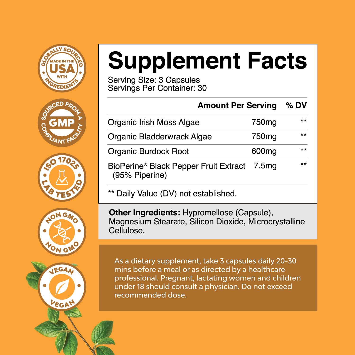 Natures Craft Sea Moss Capsules pour shows easy dosing for daily wellness rituals