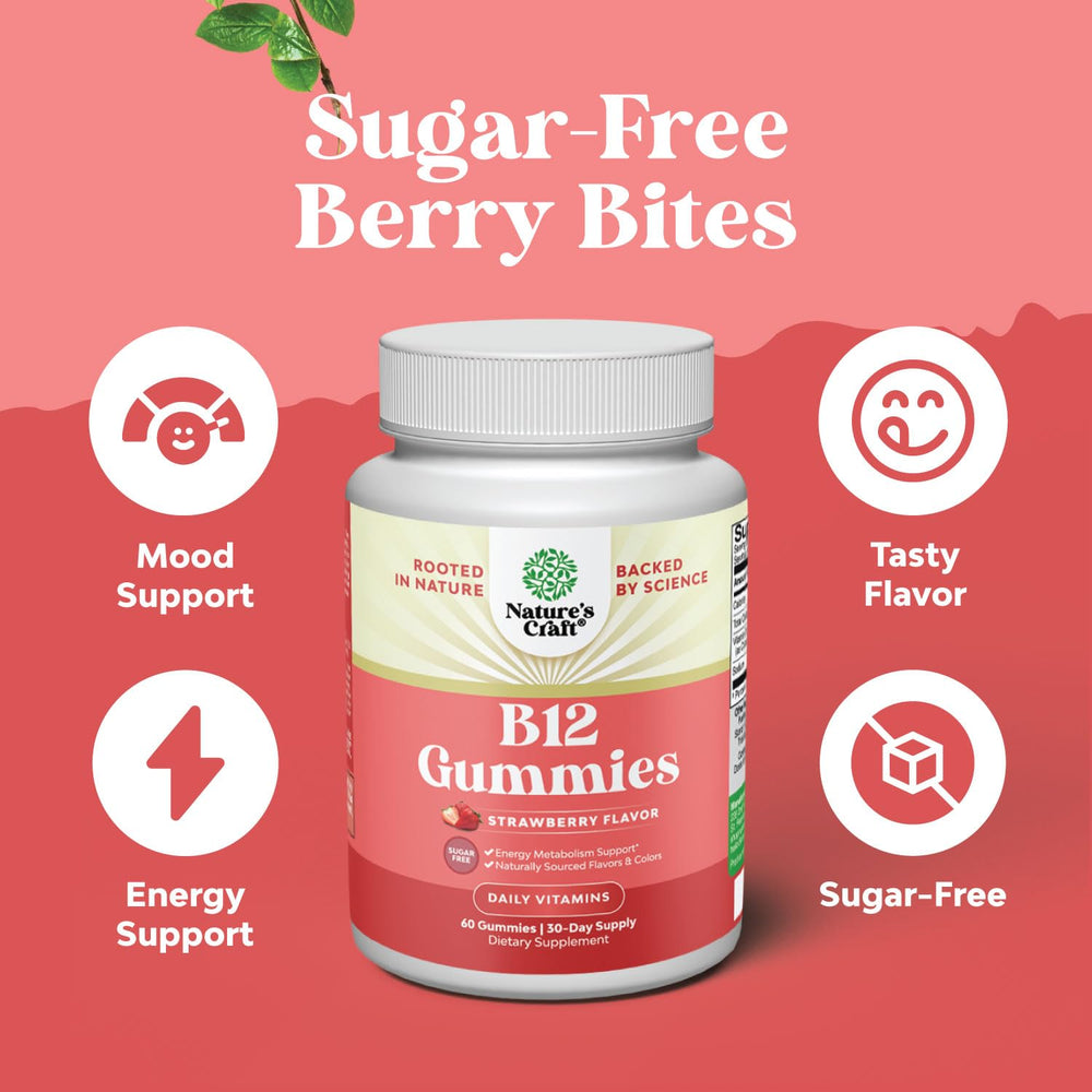 Natures Craft sugar-free B12 Gummies for sugar-conscious routines