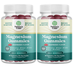Natures Craft sugar-free magnesium gummies bottle with berry flavor for daily calm.