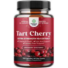 Nature's Craft tart cherry extract capsules bottle for daily joint support.