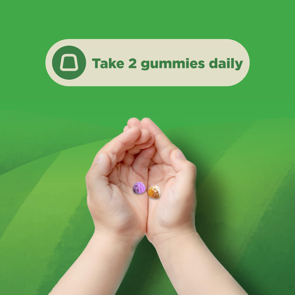 Natures Craft Tasty Kids Calcium Gummies child enjoying a chewable gummy