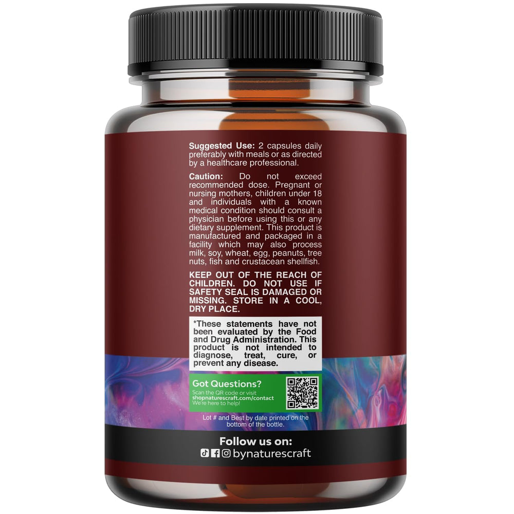 Nature's Craft turmeric capsules designed for joint comfort.