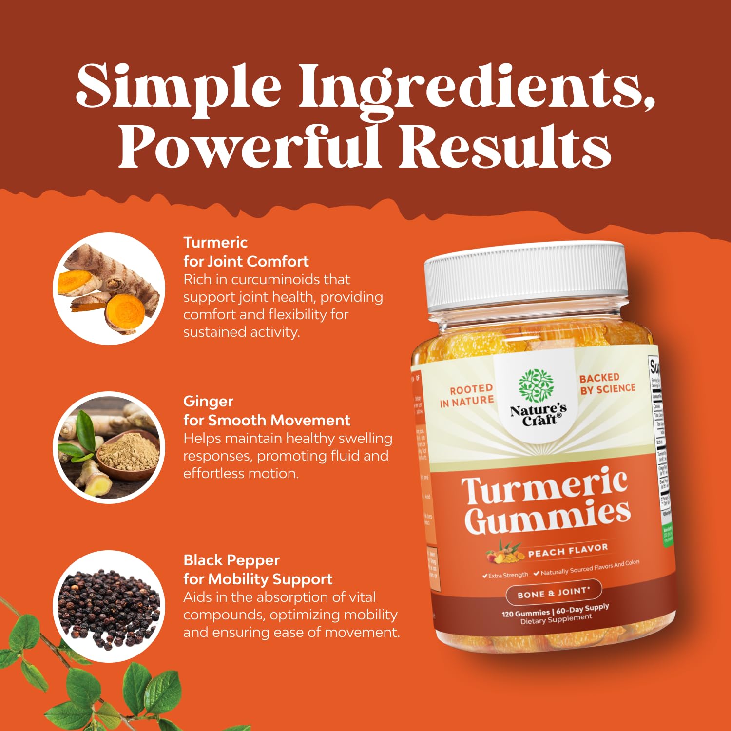Natures Craft adult gummy being chewed for easy, tastier vitamin routine.