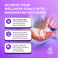 Natures Craft vegan buffered magnesium glycinate for gentler digestion.