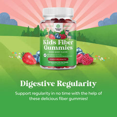 Natures Craft vegan non-GMO fiber gummies close-up showing gluten-free daily fiber option.