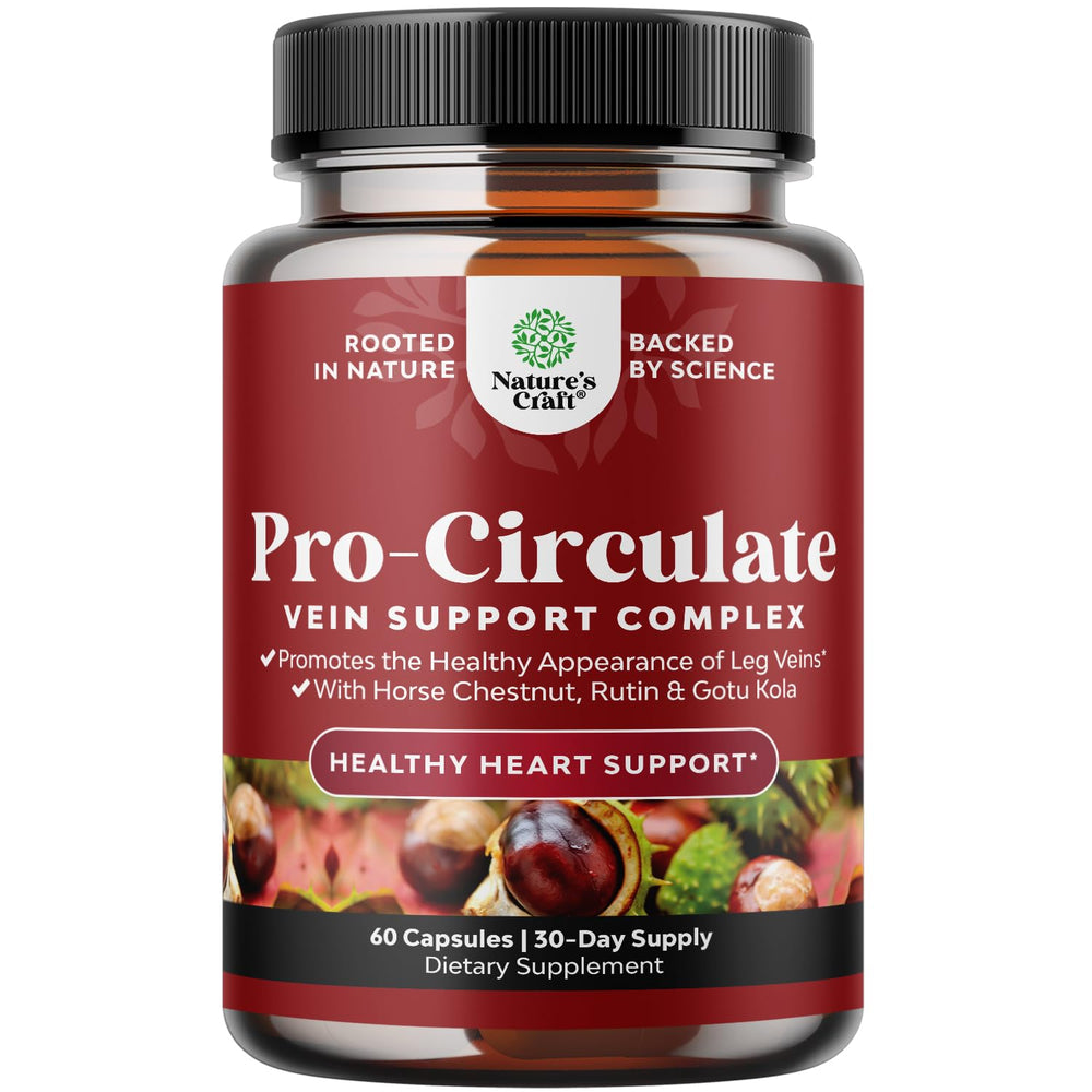 Nature's Craft Vein Support bottle showing leg comfort potential