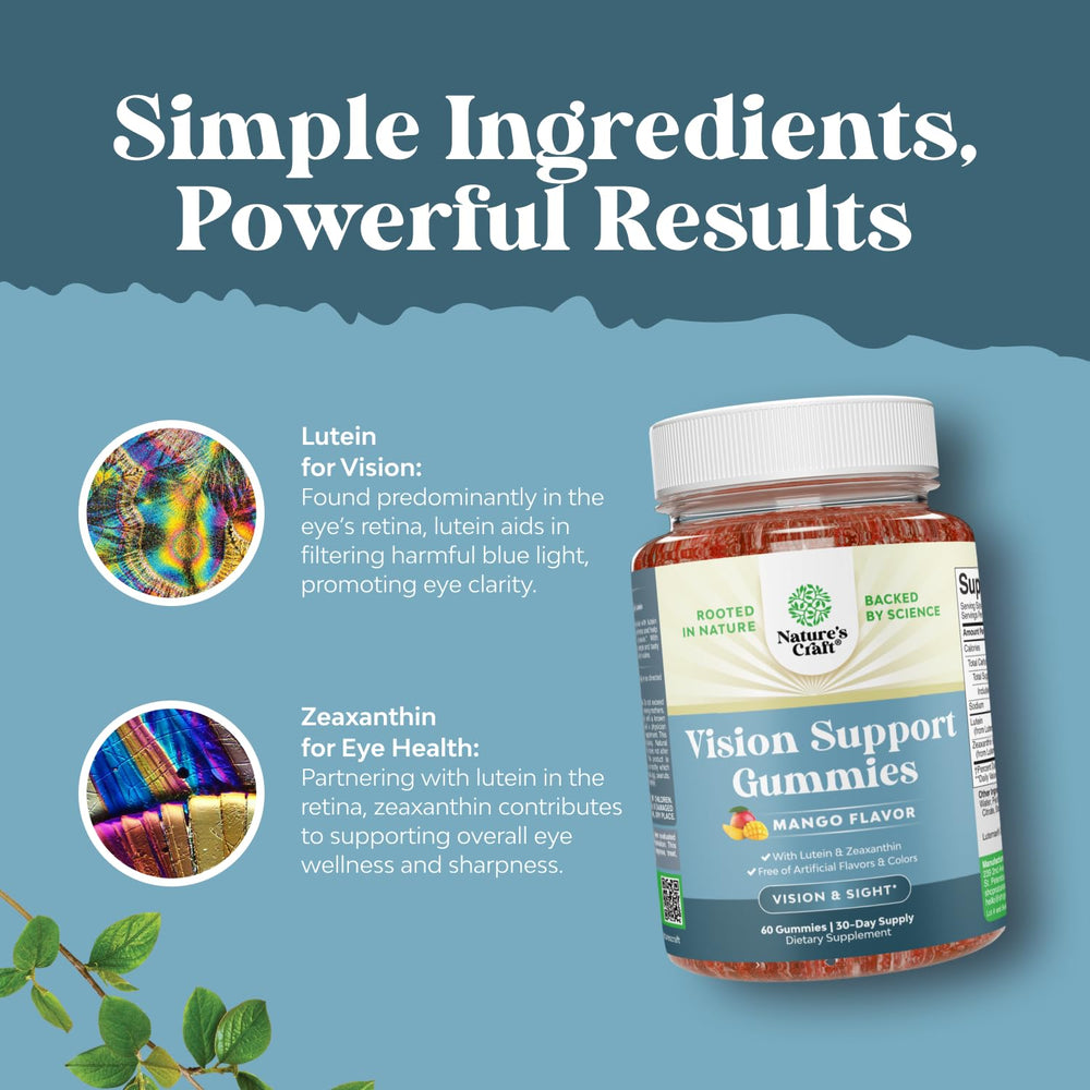Natures Craft Vision Support vegan-friendly icon indicating plant-based option