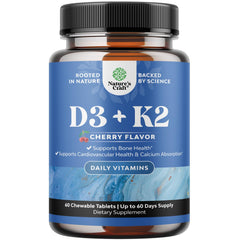 Natures Craft Vitamin D3 K2 2000IU tablet bottle for immune and bone support.
