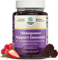 Natures Craft Women's Menopause Gummies with Dong Quai bottle for convenient daily support of hot flashes