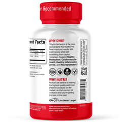 Nature's Fusions Dihydroberberine label highlighting Cinnamon extract synergy and ingredients.