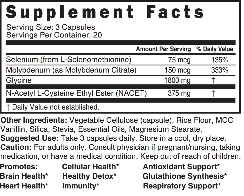 Nature's Fusions Neuro NAC capsules closeup, easy-to-take daily capsules.