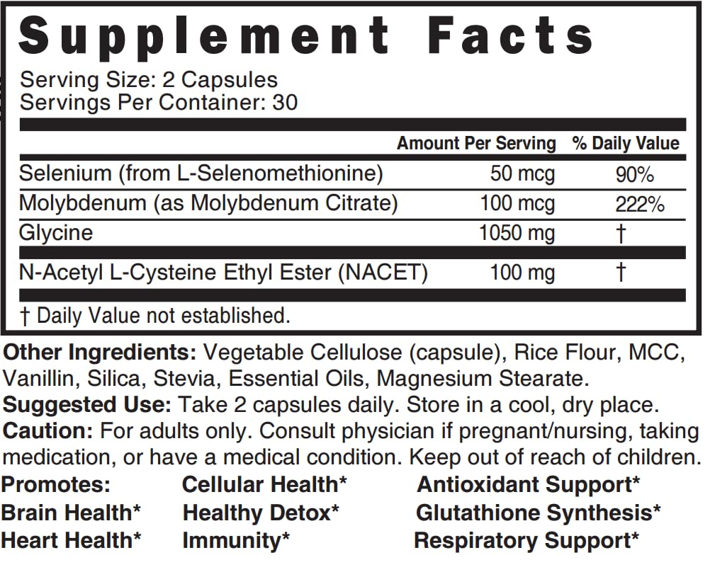Back packaging of Nature's Fusions Neuro NAC with supplement facts visible.